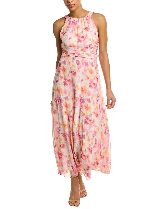 ladies-maxi-dress-ivory-flow-Adrianna Papell Chiffon Maxi Dress