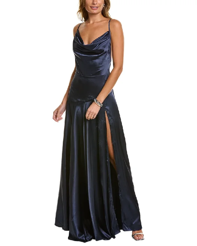 ladies-maxi-dress-subtle-sweep-BONHEUR D'AMOUR Cowl Maxi Dress