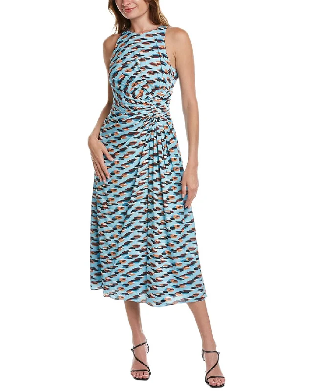 Women's midi dress 90s style -Badgley Mischka Printed Midi Dress