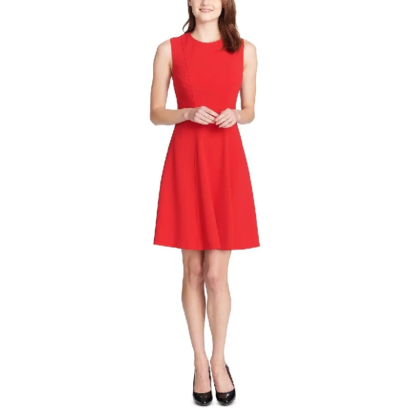 Women's flare dress reversible -Tommy Hilfiger Women's Fit & Flare Dress Medium Red Size 18