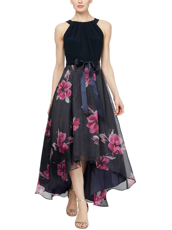 ladies-maxi-dress-day-to-night-Plus Womens Organza Sleeveless Maxi Dress