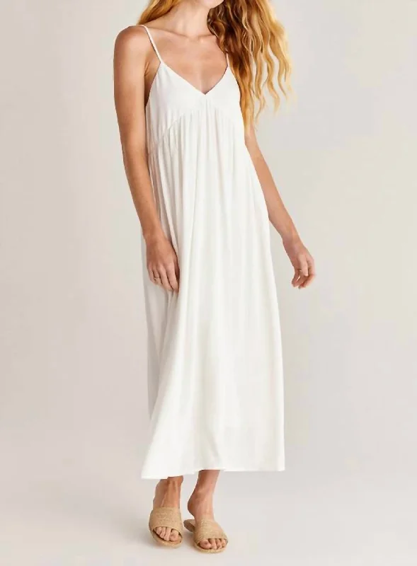 Women's midi dress runway -Atlas Midi Dress in White