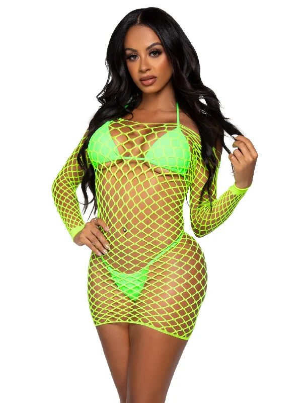 ladies-mini-dress-slate-sleek-Supreme Fence Net Mini Dress