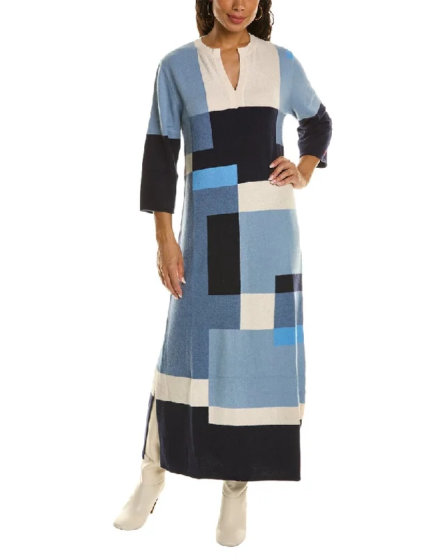 ladies-maxi-dress-dance-drift-Frances Valentine Colorblocked Wool-Blend Maxi Dress